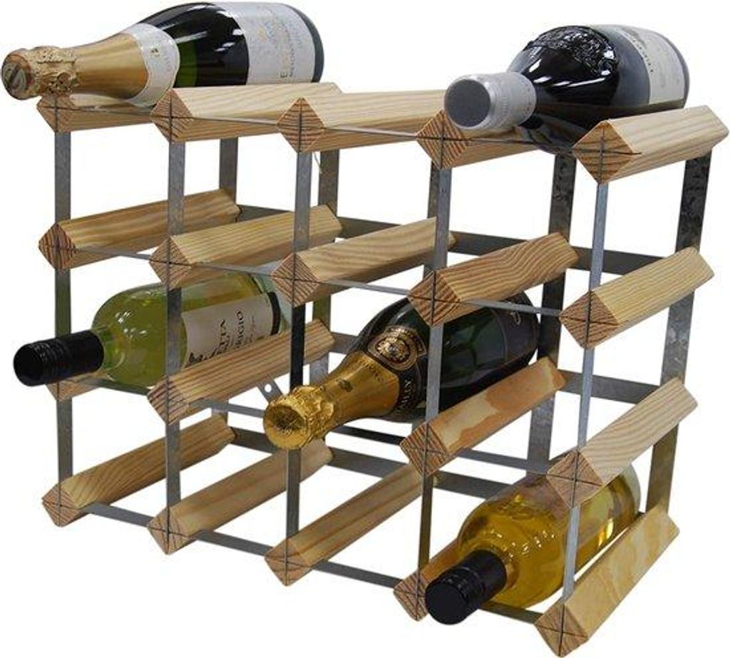 Wine rack aus Metall, 2-fach, Weiß