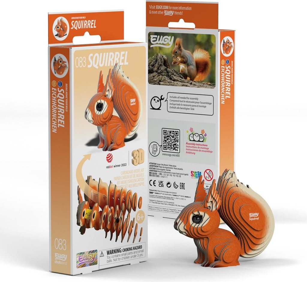 EUGY - 3D řemeslná stavebnice veverka Obrázek produktu 