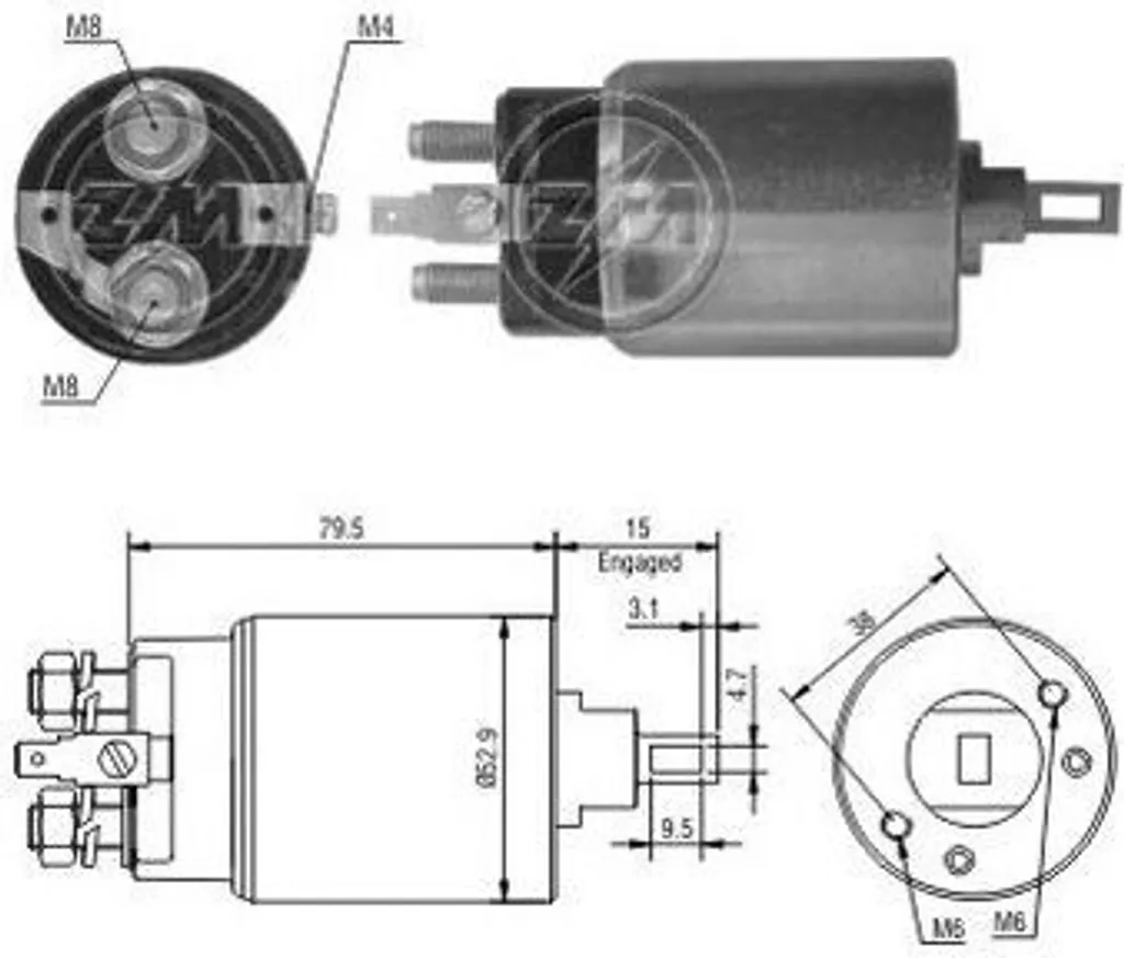 Contacteur de Démarreur ERA ZM1981 Haute Performance OE 21306 7005