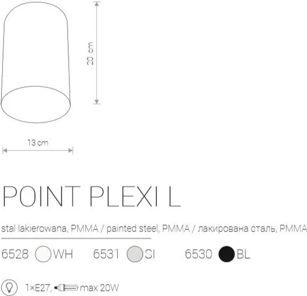 Spot de Plafond Design Métal Bicolore IP20 Format Compact 20 cm