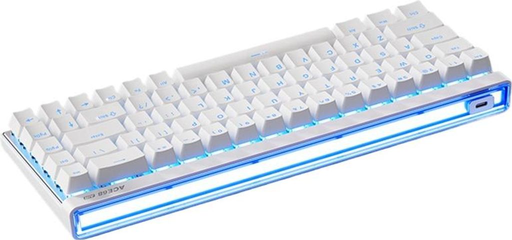 MCHOSE ACE68 Air Magnetische Gaming Tastatur RGB 8K Polling Rate 0,08ms Latenz Hall-Effekt Keyboard, Weiß NarutoMagnetschalter