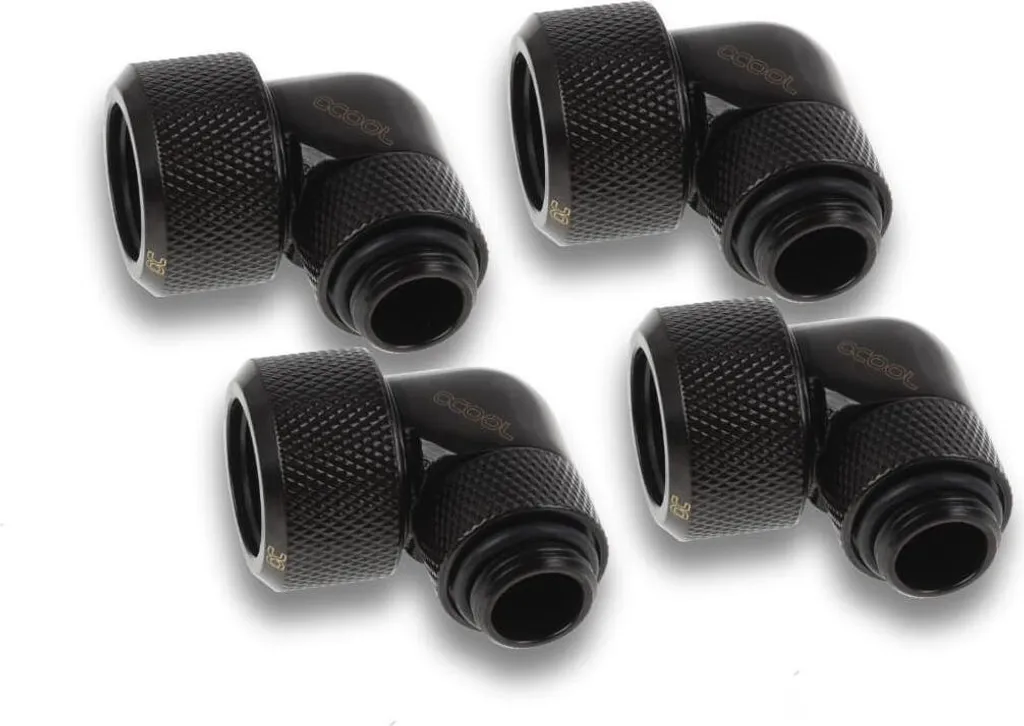 Raccord coudé 16mm pour circuit rigide PC Alphacool Pivot de Glace