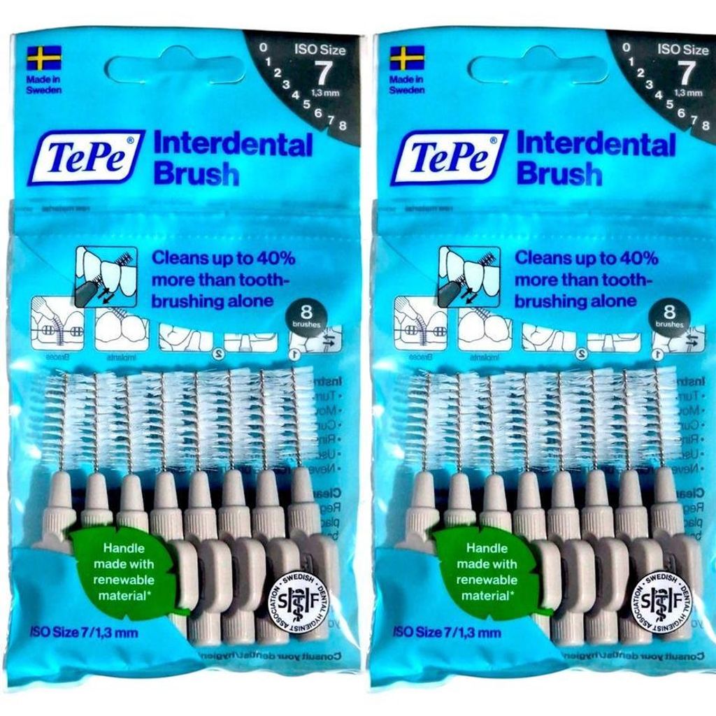 2x8 TePe Original Interdentalbürsten - 1,3 mm  grau Produktbild 