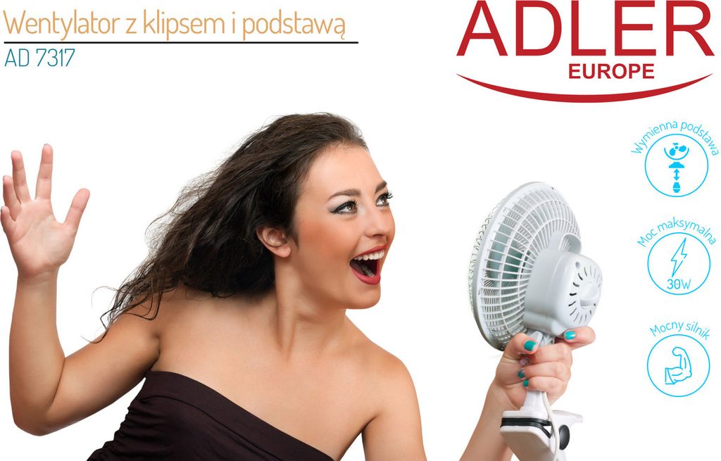 Adler AD 7317 15 cm Ventilator mit Clip + Sockel Produktbild 9