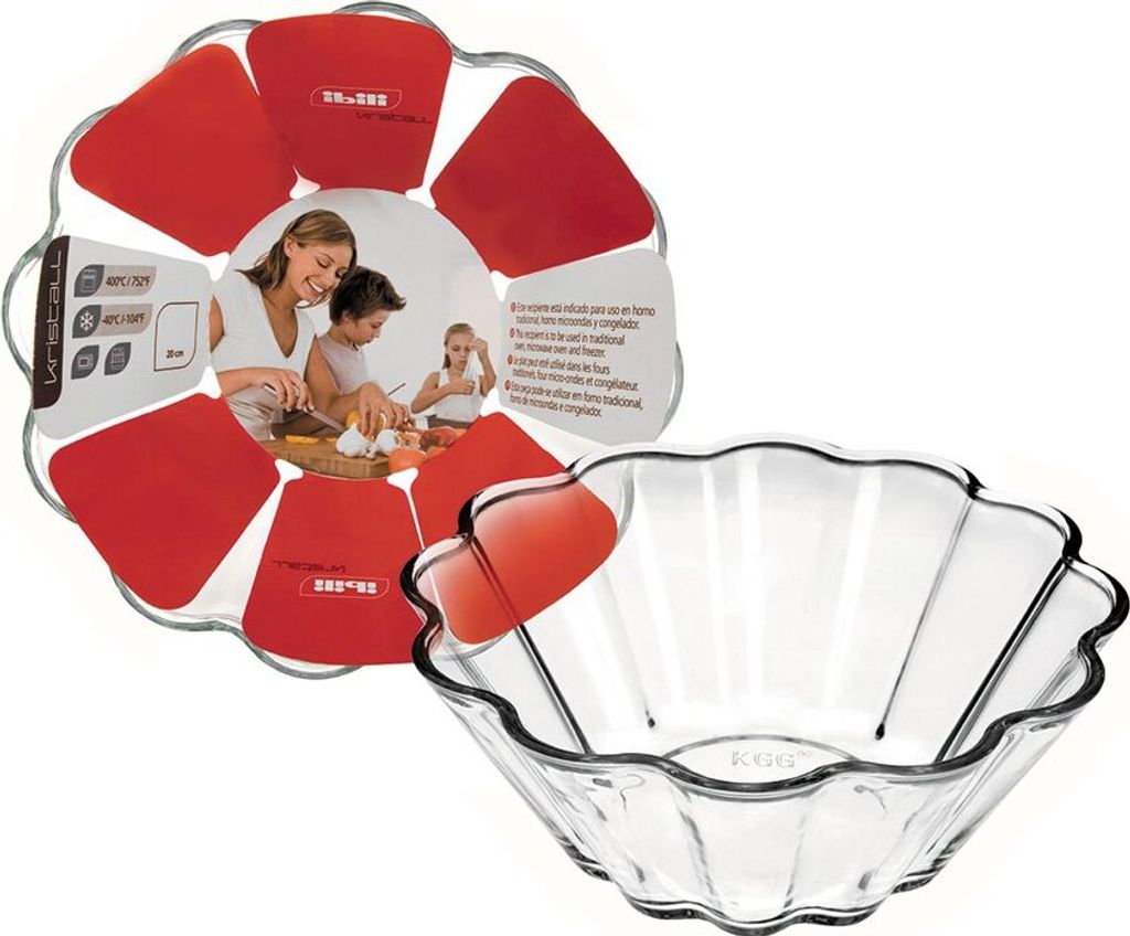 Form voor muffins, Ibili-Kristall, borosilicaatglas, 20x8 Productafbeelding 