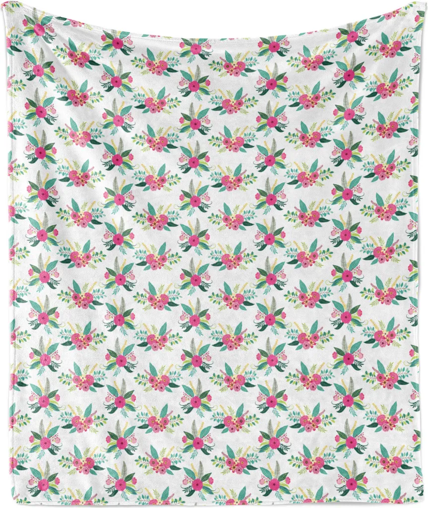 Coperta Morbida ABAKUHAUS Fiori Vintage Stile Rustico 175x230
