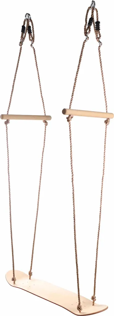 Balançoire Skateboard Bois avec Grip Antidérapant et Cordes Ajustables