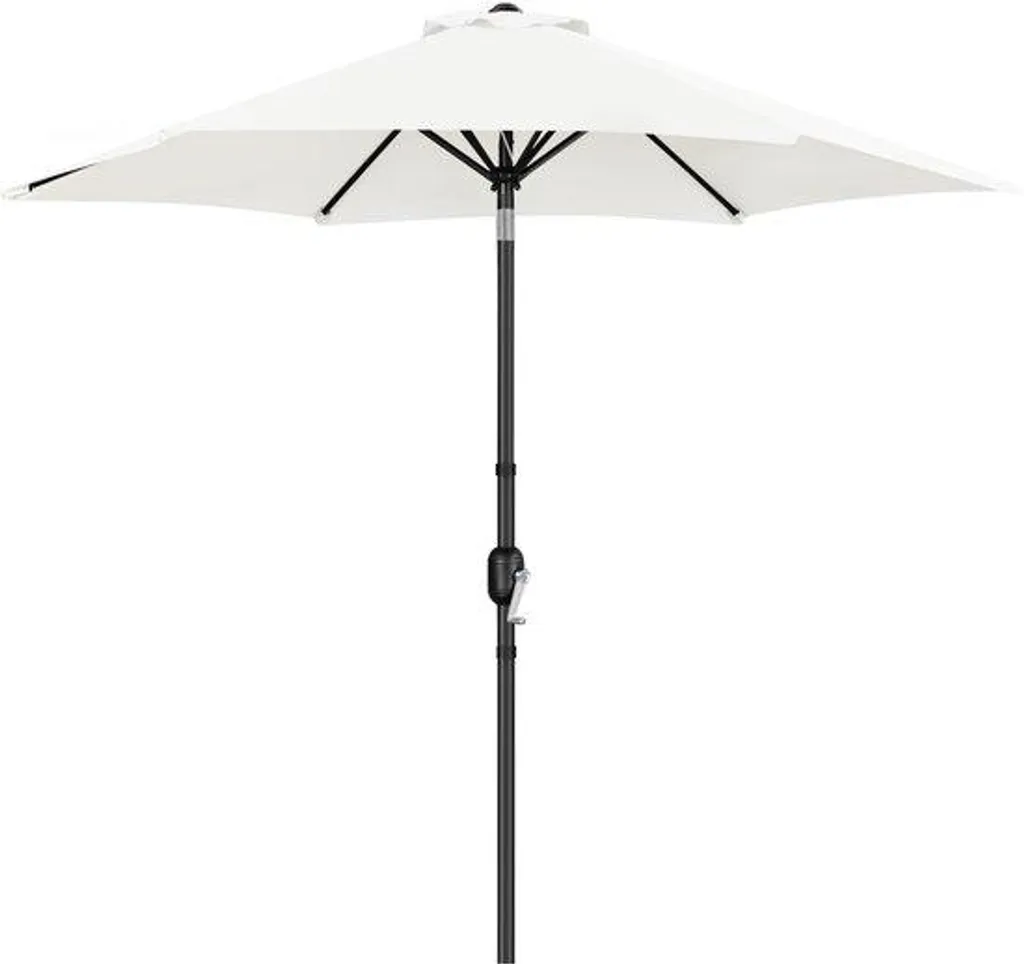 Parasol protection UV inclinable marron clair 269 cm - Structure acier