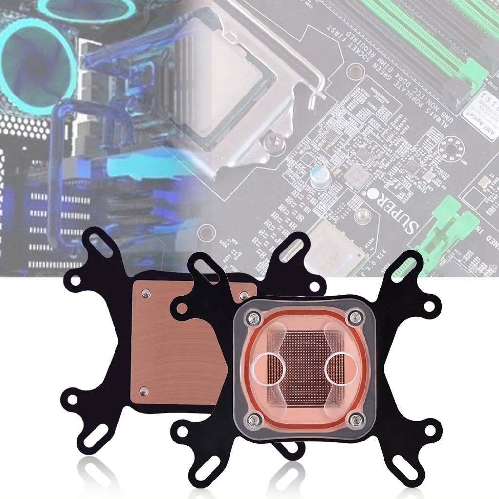Blocco Acqua CPU per Socket Intel 775 1150 e AMD AM2 AM3 - Rame 50mm