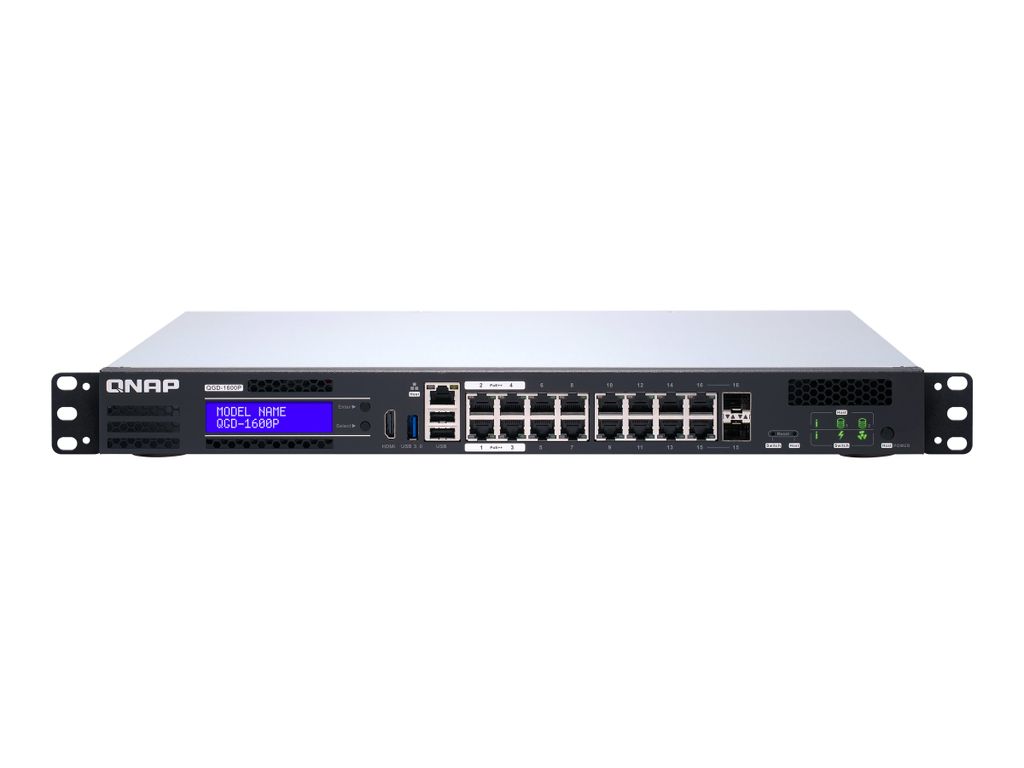 QNAP QGD-1600P - Switch - Smart - 4 x 10/100/1000 (PoE++) + Produktbild 