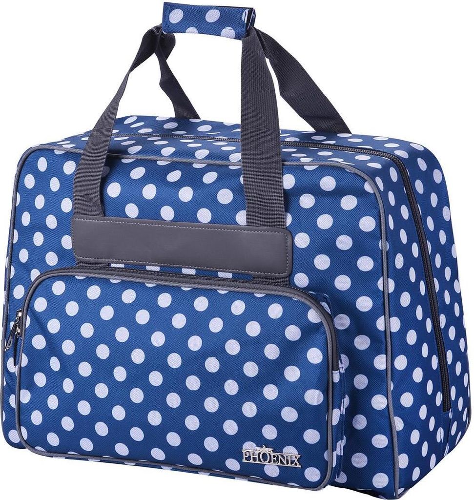 Phönix Nähmaschinentasche Polka Dots blau Produktbild 
