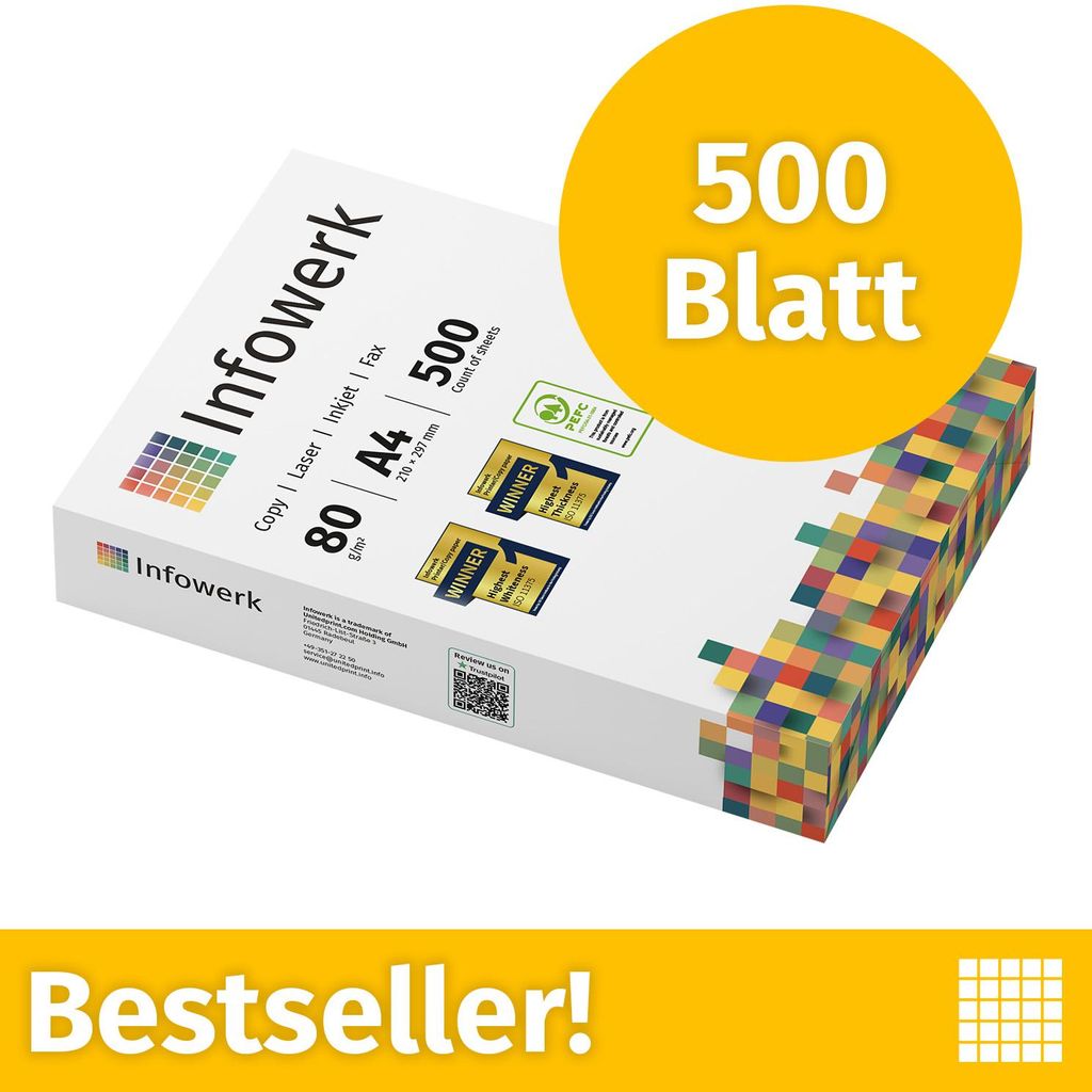Infowerk Papier do drukarek Papier do kopiowania 500 Zdjęcie produktu 