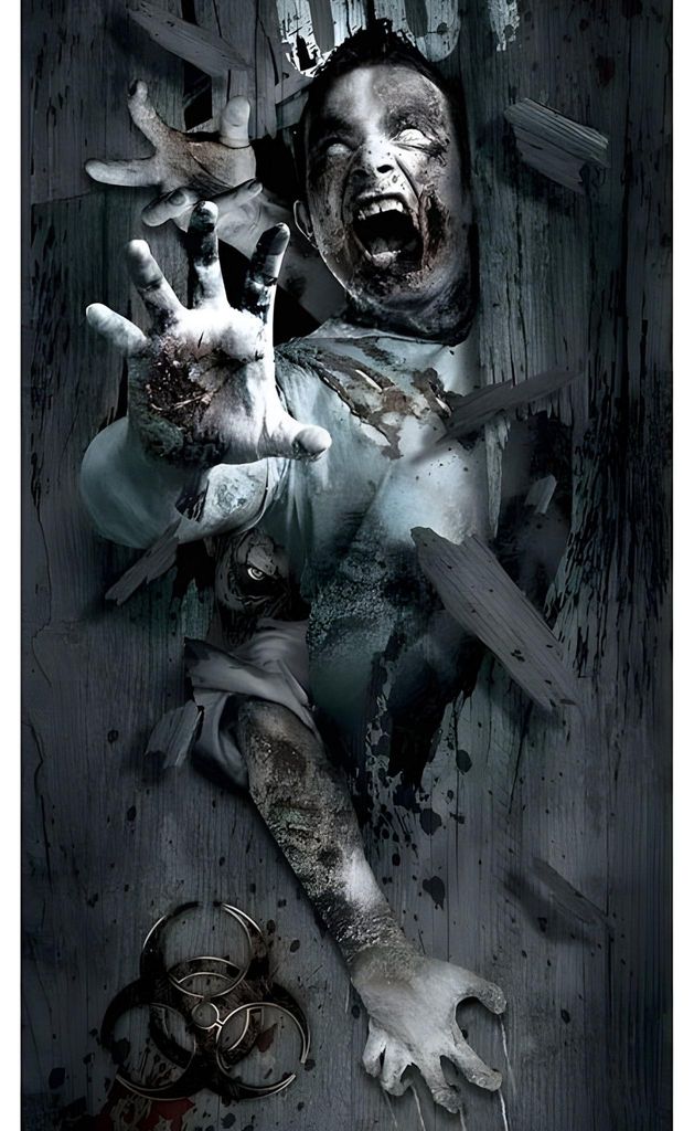 Horror Türbild – Halloweendeko 180 x 80 cm Produktbild 
