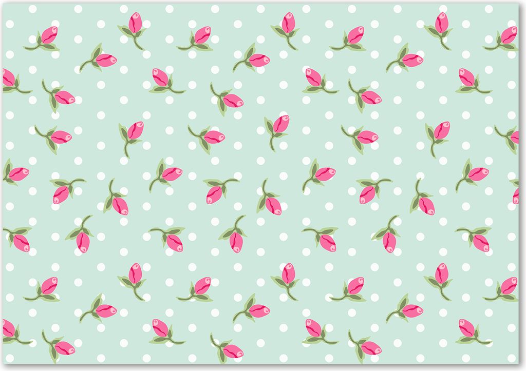 Tulup Leinwandbild - 100x70 cm - Wandkunst - Drucke auf Leinwand - Leinwanddruck - Blumen & Pflanzen - Rosa - Rosen-Muster