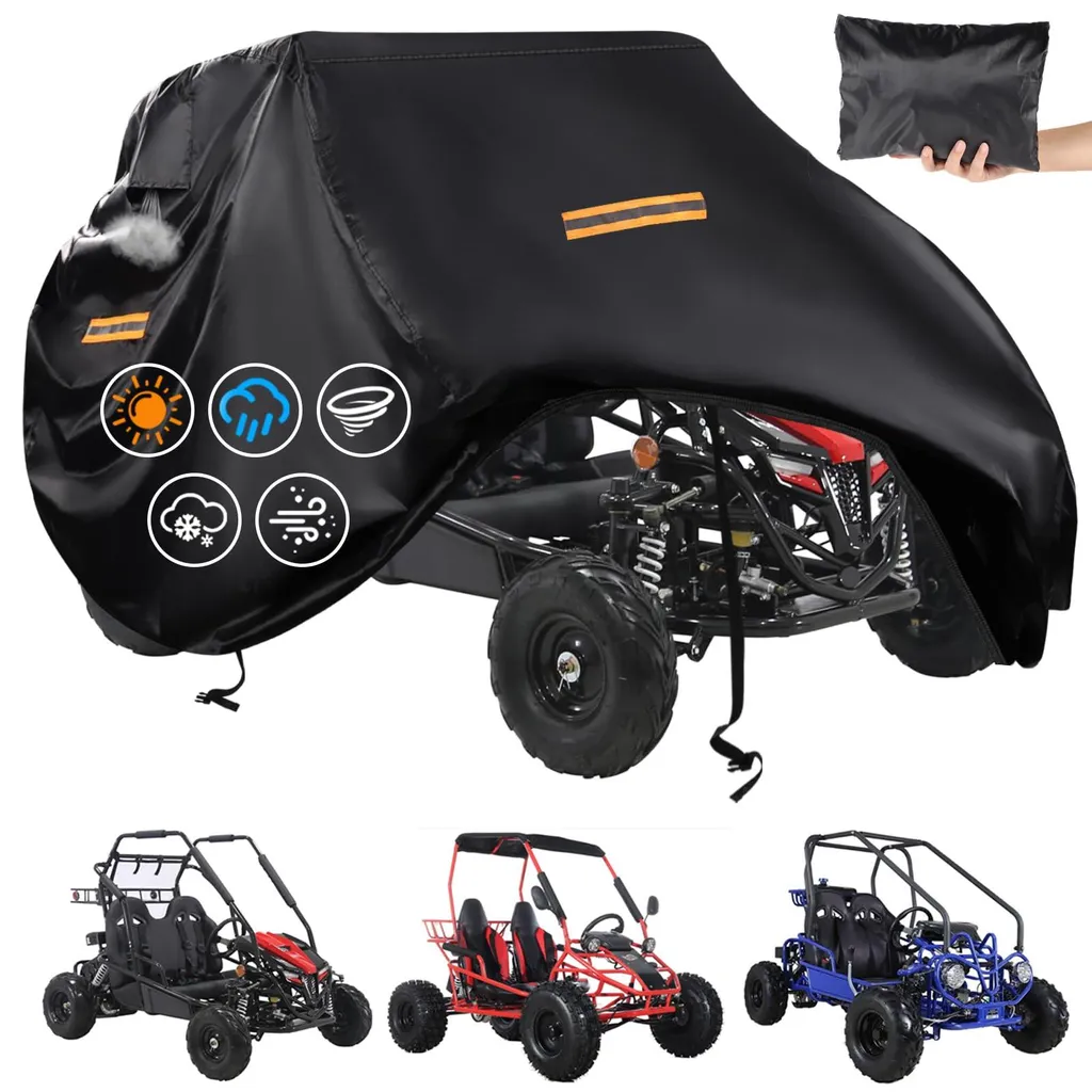 Protection kart imperméable 420D avec boucles coupe-vent et poignées