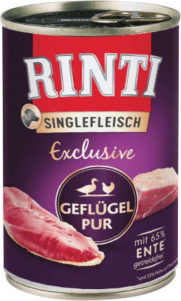 Rinti 400gx12 Singlefleisch Exclusive Geflügel Pur Produktbild 