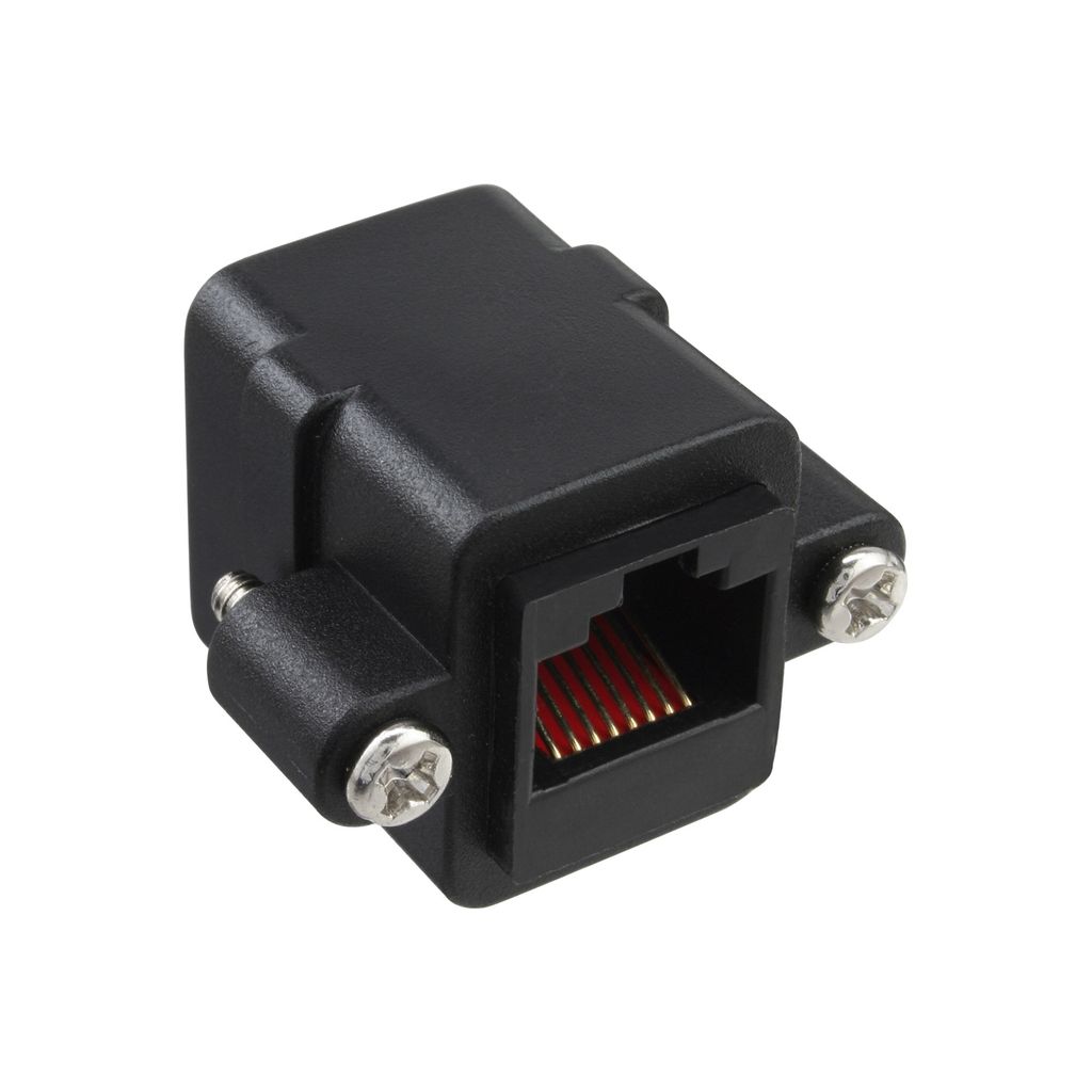 InLine Patchkabelkupplung, UTP, 2x RJ45 Buchse, zum Einbau, RJ45, RJ45, Buchse, Schwarz