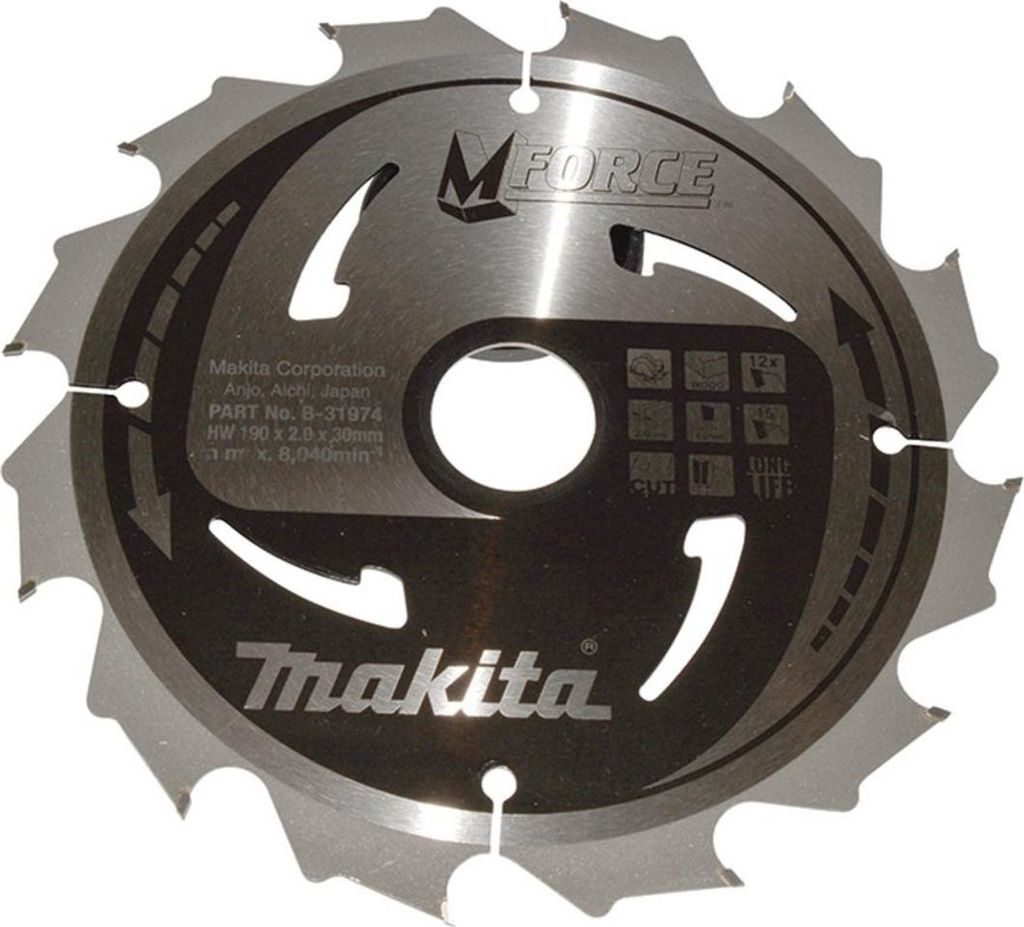 Makita Kreissägeblatt M-FORCE, 190 mm - 12 Zähne - 1,2 mm - Produktbild 