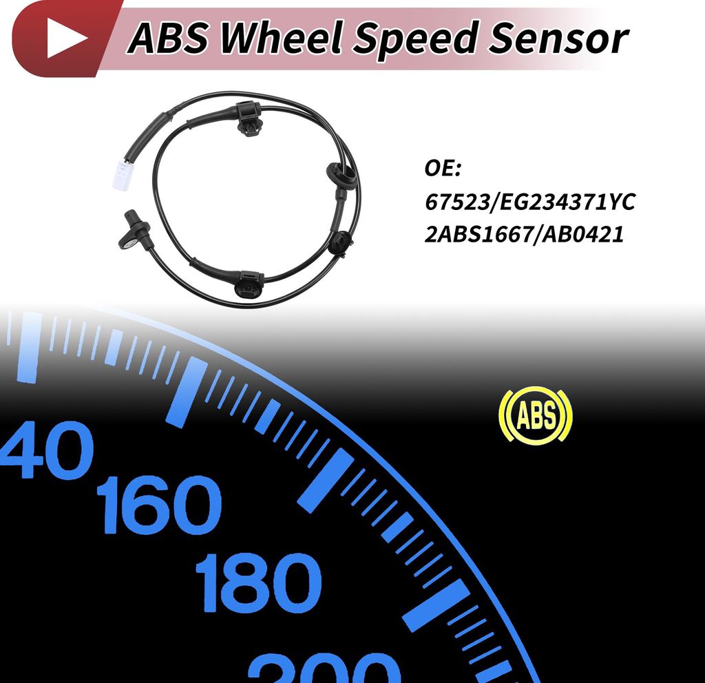 ABS Raddrehzahlsensor hinten rechts ABS Sensor Antiblockiersystem Sensor Nr. 67523/EG234371YC/2ABS1667/AB0421 für MAZDA CX-7 für FWD 2007-2012