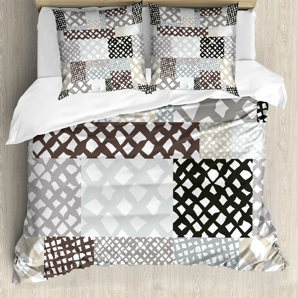 Copripiumino ABAKUHAUS Multicolore 200x200 | Look Patchwork Retrò Top