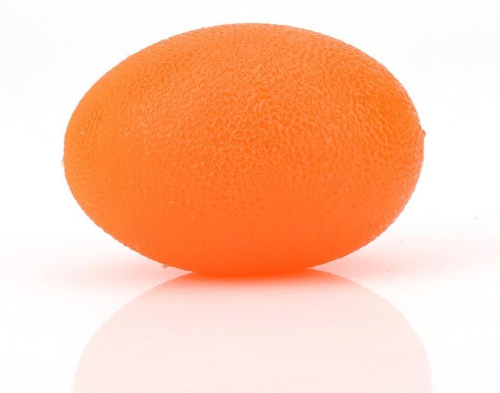 Silikon-Massageball für Handgelenk- und Fingerstärkung sowie Stressabbau (Orange 20)