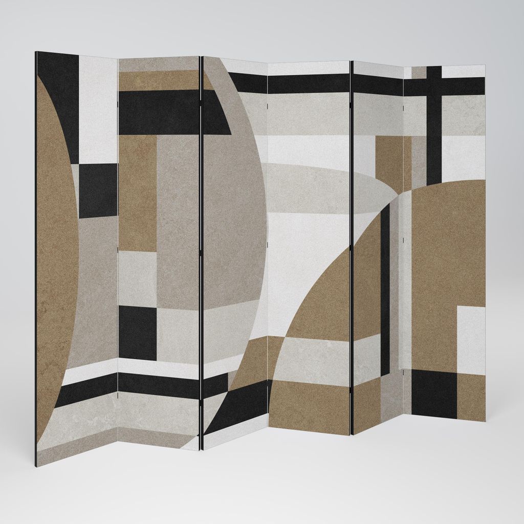 SpaceRebels Paravent Raumteiler - 6-teilig Raumtrenner, Druck 1-Seite - Raumtrenner - Trennwand Wohnung - Room Divider - Spanische Wand Deko Modern...