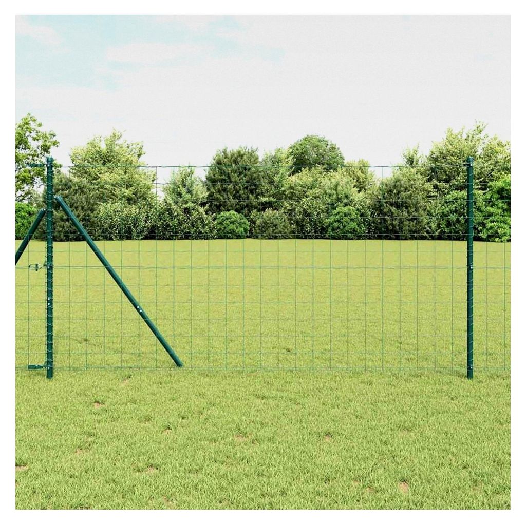 Euro-Zaun Grün 1,4x10 m Stahl, Sechseckgeflecht Netz zum Schutz von Gartenpflanzen, Gemüse, Blumen, Früchten