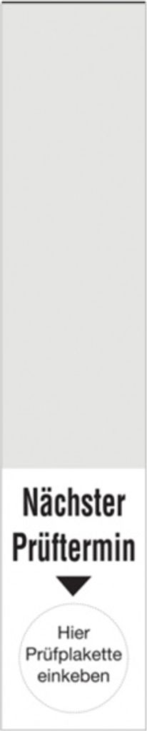 Kabelprüfplakette, Nächster Prüftermin, mit Freifeld, 20 x 100 mm - Bogen = 5...
