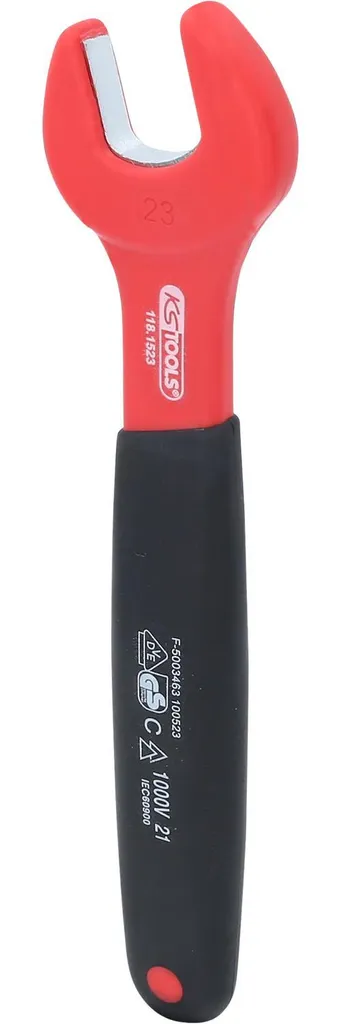 KS TOOLS 118.1523 Clé à fourche isolée 1000V de 23 mm pour électricien
