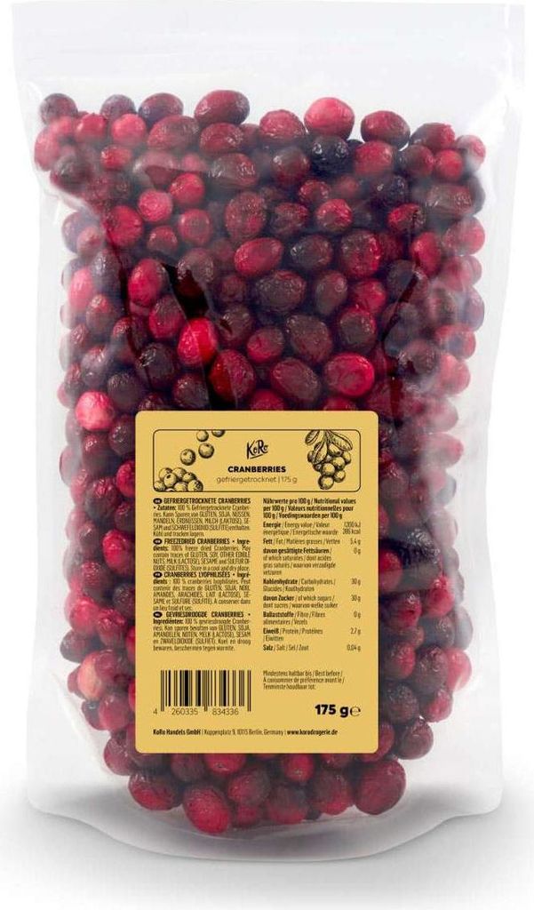 KoRo I Gefriergetrocknete Cranberrys 175 g Produktbild 