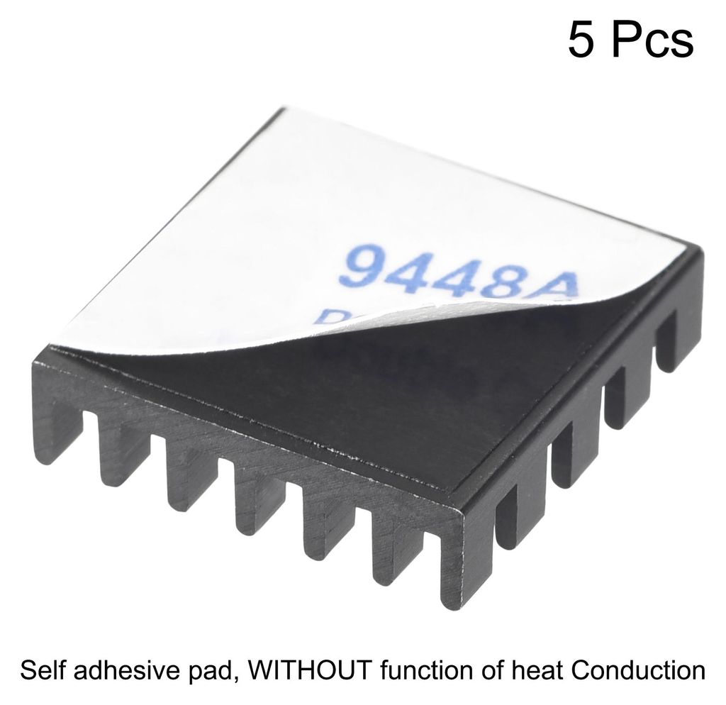 5St Kš¹hlk?rper Selbstklebende Elektronik Kš¹hler fš¹r IC MOS 19x19x5mm Schwarz