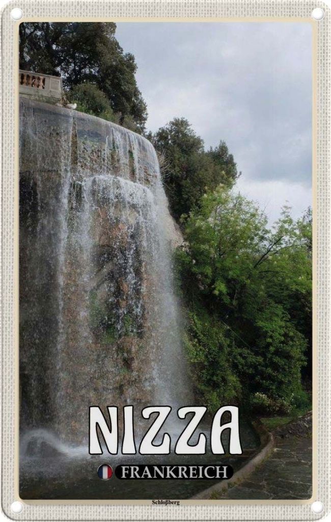 vianmo Blechschild 18x12 cm Nizza Frankreich Schloßberg Abenteuer Reisen Urlaub