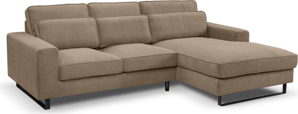 Bolivia Sofa L-Form links grau Bolivia in grau - gemütliches Design - B/H/T: 276x91x183 cm
