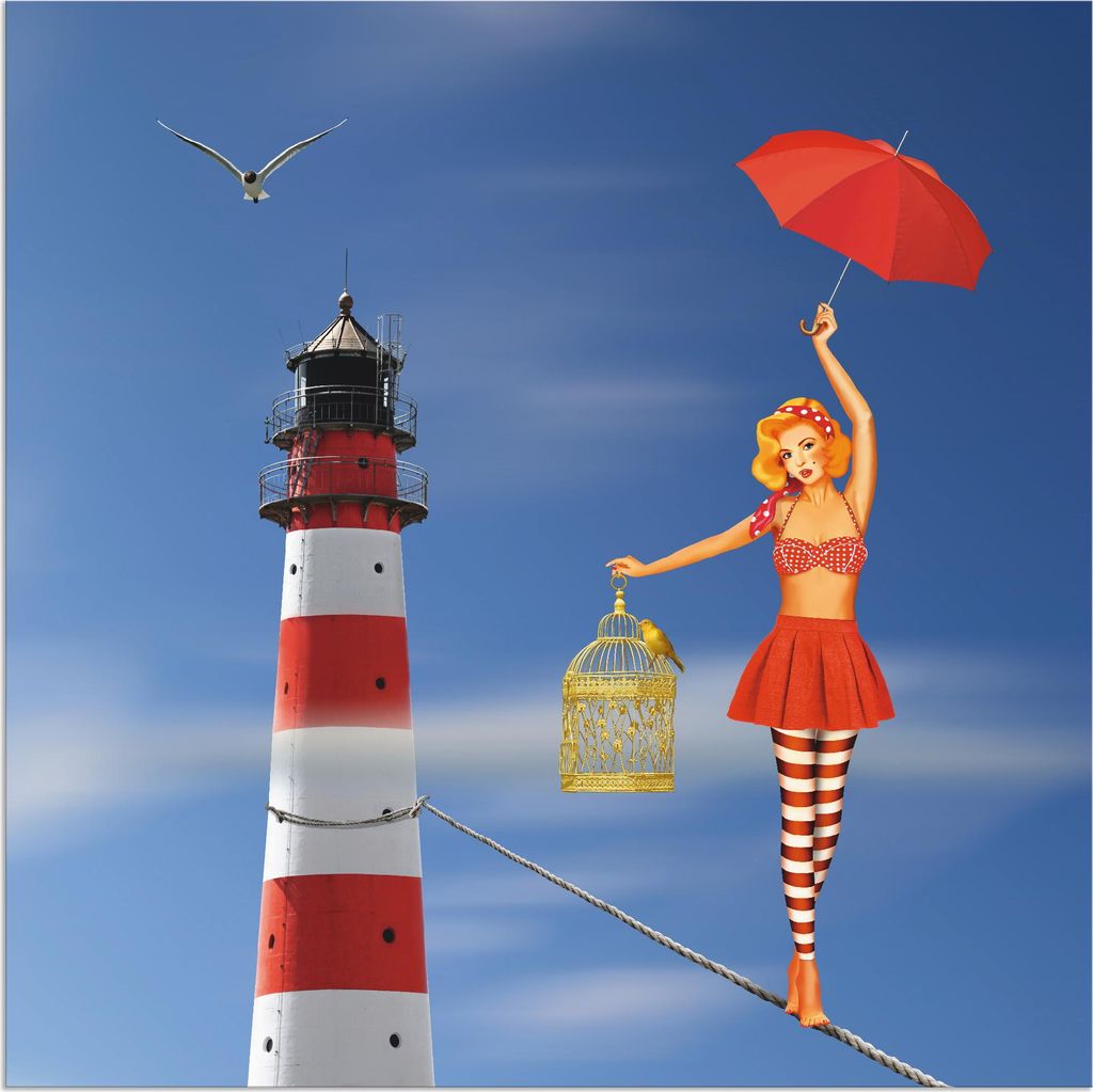 ARTland Wandbild Alu für Innen & Outdoor Nur fliegen ist schöner Größe: 30x30 cm