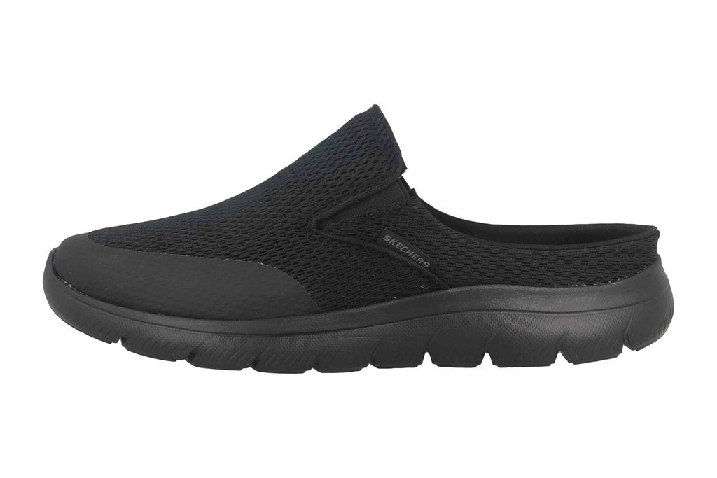 SKECHERS Herren Slipper schwarz Mesh - Größe: 46 Produktbild 