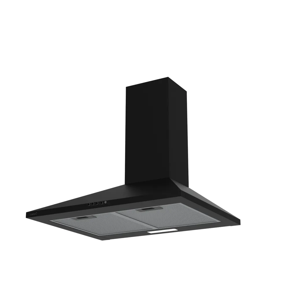 Hotte de cuisine cheminée 60 cm CATA VK 6000 BK Noire Classe A