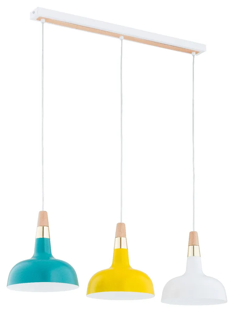 Lustre Suspension Multicolore RODOS en Métal - Design 3 Lumières E27