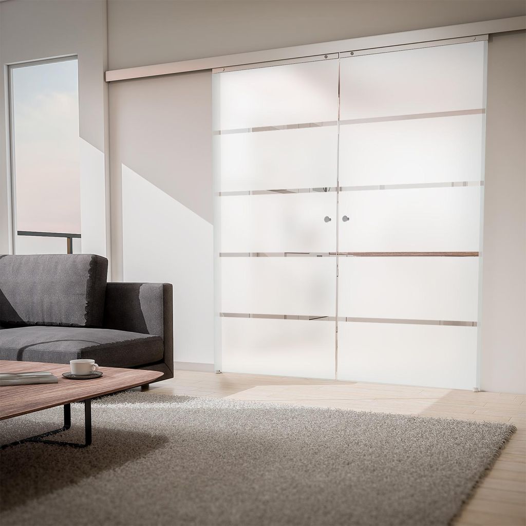 inova Doppelflügelige Glasschiebetür 1760 x 2035 mm, Produktbild  KI-generiertes Bild