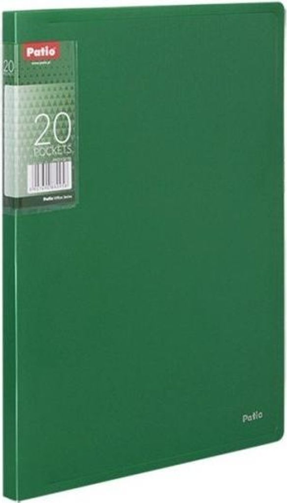 A4 Mappe mit 20 Clear Book Streifen Patio Grün