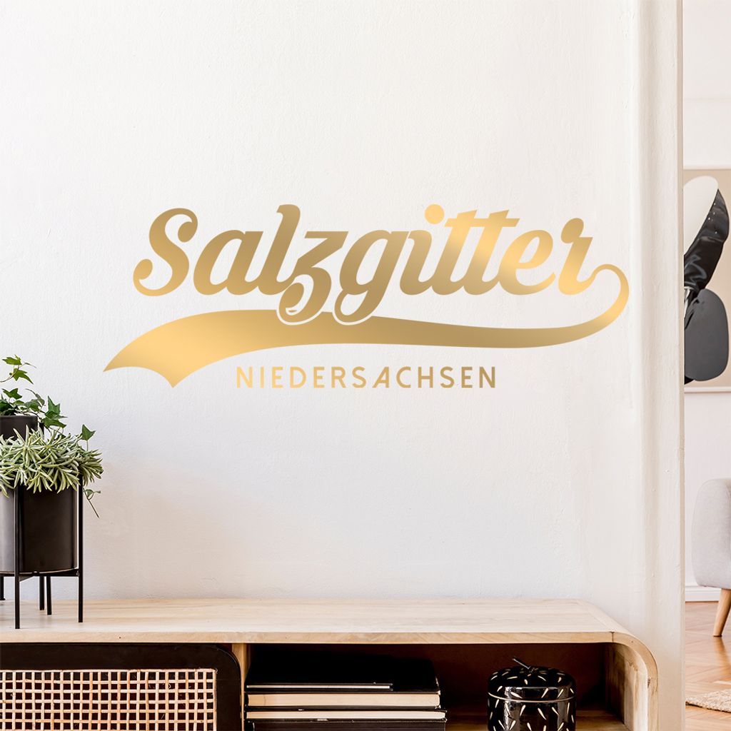Salzgitter Niedersachsen Wandtattoo Wandaufkleber Wall Sticker - Dekoration, Küche, Wohnzimmer, Schlafzimmer, Badezimmer