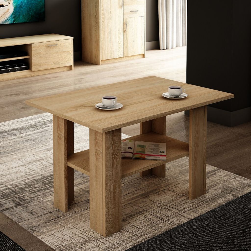 Couchtisch mit Ablage Tisch mit matter Oberfläche, Produktbild 