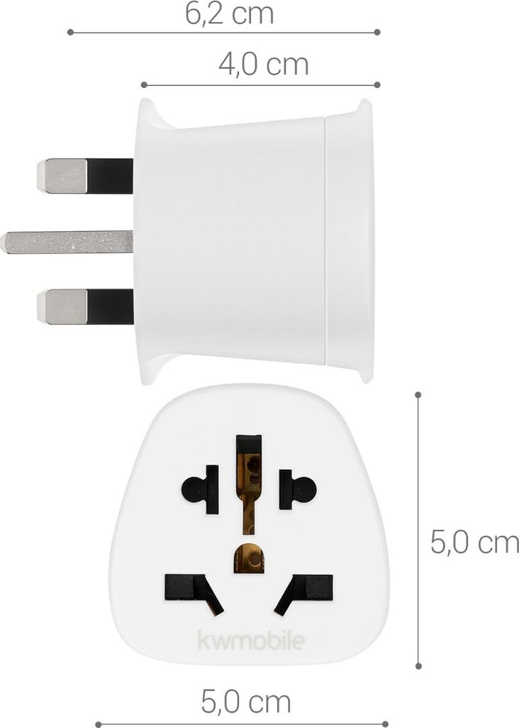 kwmobile 2x Reiseadapter UK Typ-G - Reise Adapter zu Typ G Produktbild 3