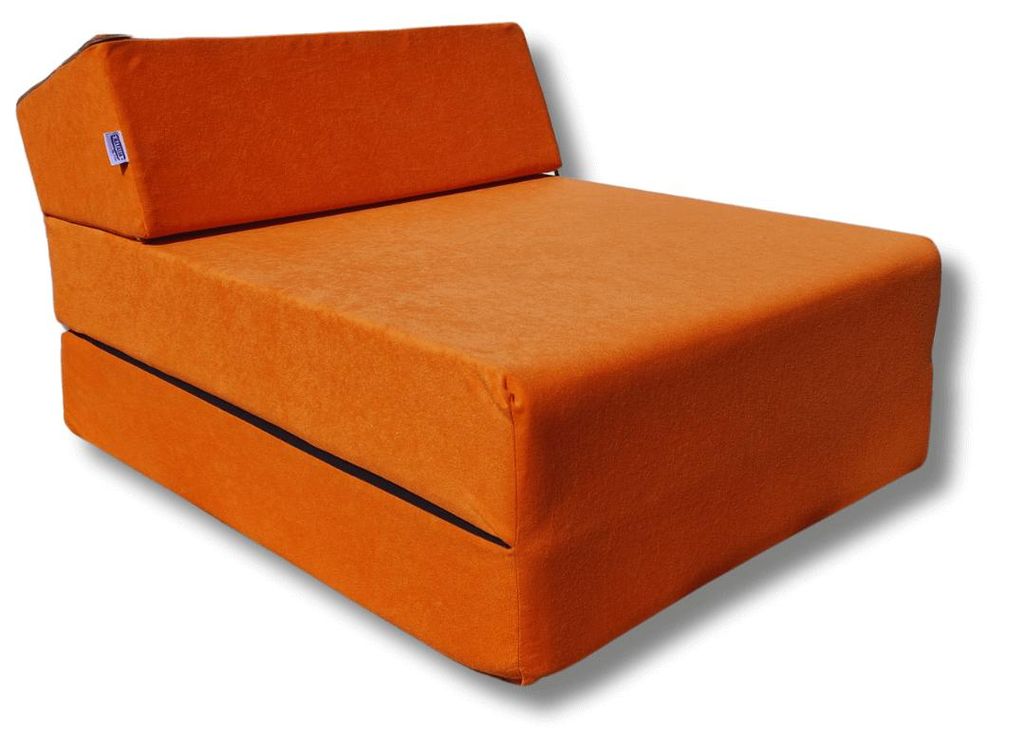 Natalia Spzoo slaapstoel 160x60x12 cm, oranje - opvouwbaar Productafbeelding 