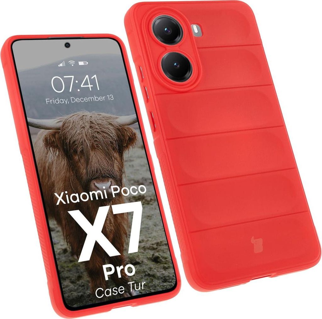Bizon Case Tur Panzerhülle für Xiaomi Poco X7 Pro, rot