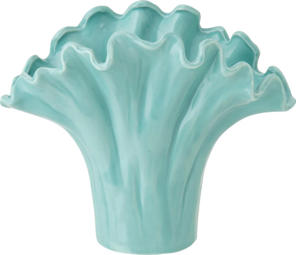 Vase en Porcelaine J-Line Vert Clair : Décorer les Grands Espaces Vides