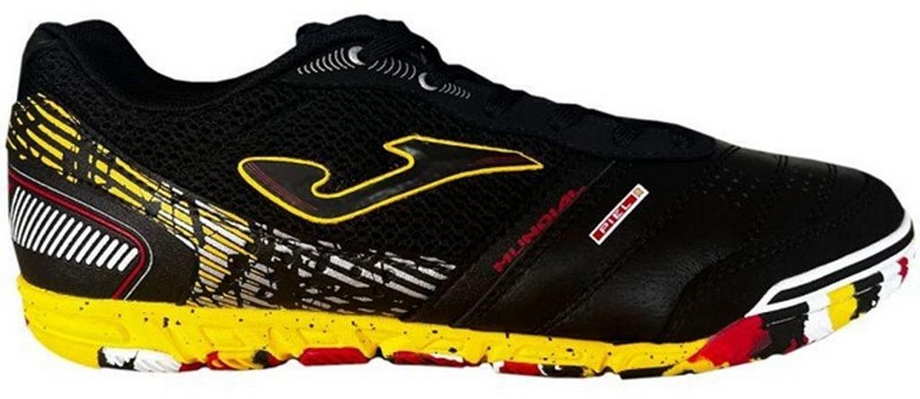 Joma - Herren Hallenfußballschuhe "Mundial", Leder PP6996 (45,5 EU) (Schwarz)