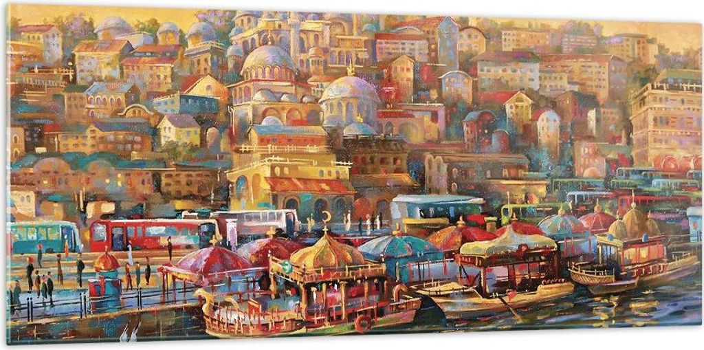 Bilder auf glas - Einteilig - Farben Stadt Türkei - Produktbild 