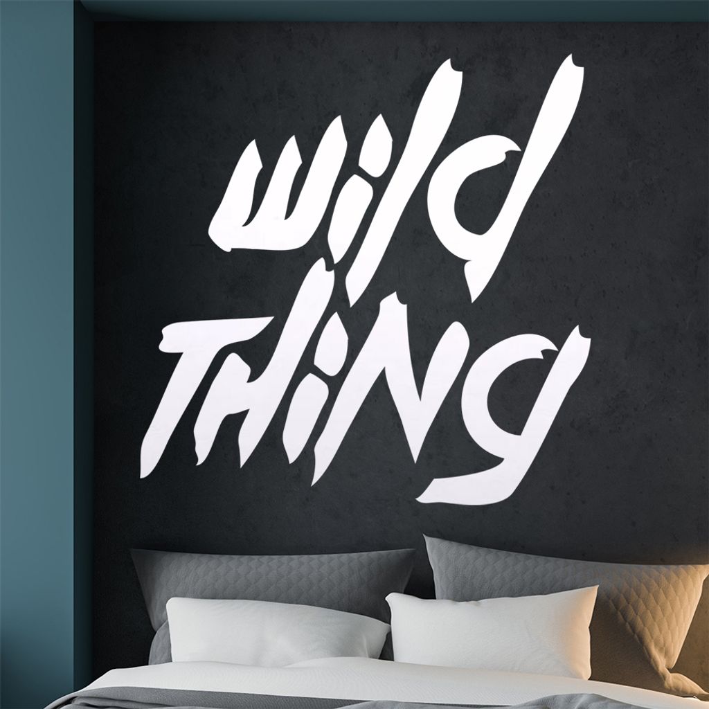 KIWISTAR Wild Thing - Wildniss Umwelt Rebell Wandtattoo in 6 Größen - Wandaufkleber Wall Sticker - Dekoration, Küche, Wohnzimmer, Schlafzimmer, ...