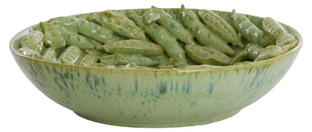 Grand Bol FABA Céramique Vert Menthe Ø43x12 cm pour Déco Lumineuse