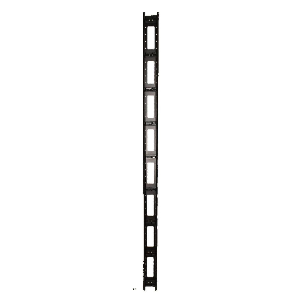 Vertikale Kabelverschraubung 42U für 19" Rack mit 9 Führungsringen